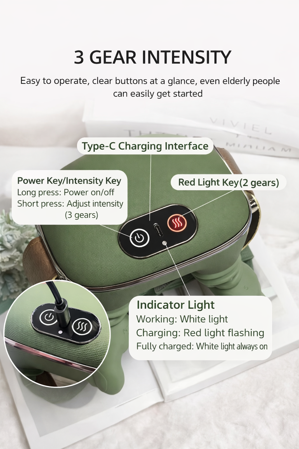 Hand Shaped Heated Massager